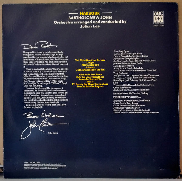 Bartholomew John : Harbour (LP, Album)