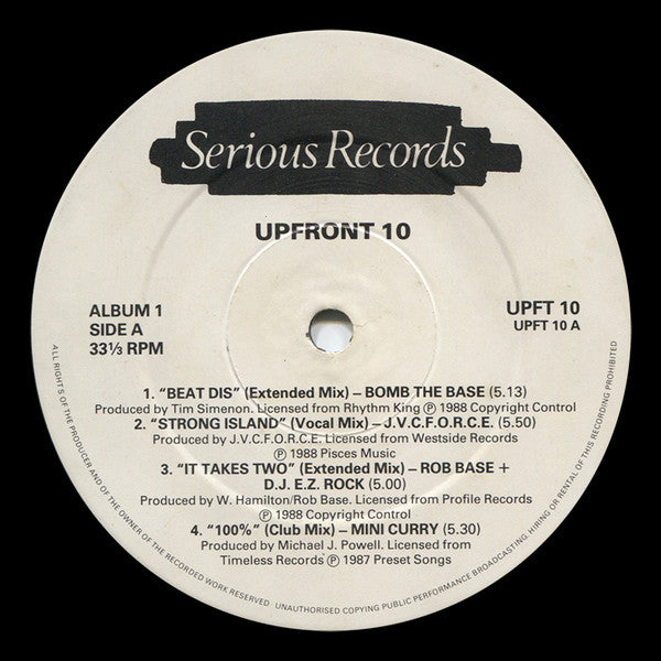 Various : Upfront 10 (2xLP, Comp, P/Mixed)