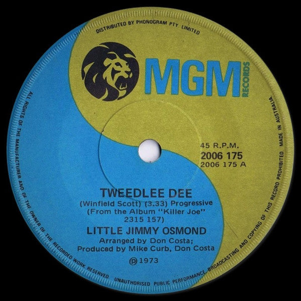 Little Jimmy Osmond : Tweedlee Dee (7", Single)