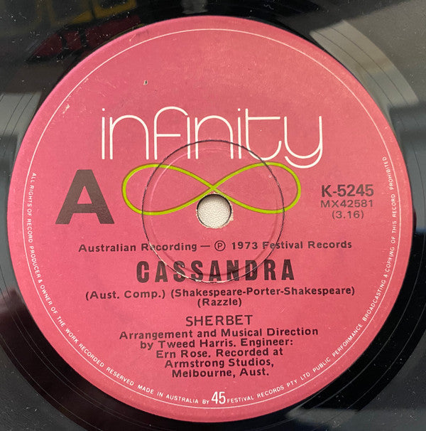 Sherbet : Cassandra (7&quot;, Single)