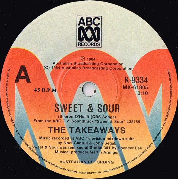 The Takeaways : Sweet &amp; Sour (7&quot;, Single)