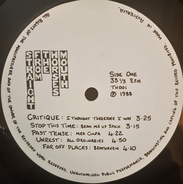 Various : Straight From The Horses Mouth (LP)