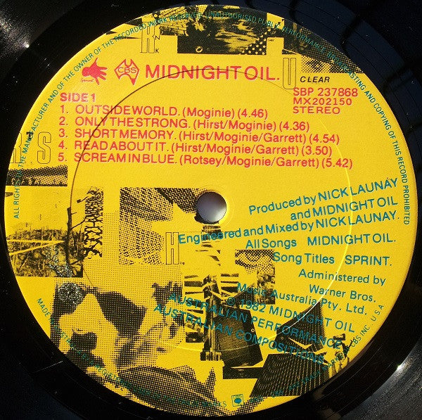 Midnight Oil : 10, 9, 8, 7, 6, 5, 4, 3, 2, 1 (LP, Album, Gat)