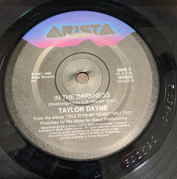 Taylor Dayne : Don't Rush Me (7", Single)