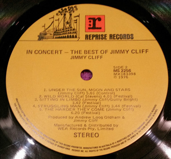 Jimmy Cliff : In Concert - The Best Of Jimmy Cliff (LP, Album)