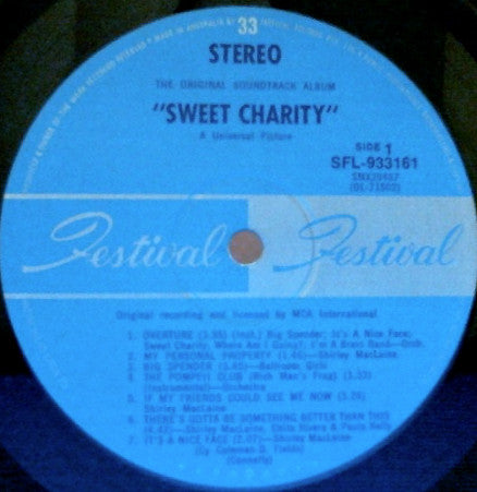 Shirley MacLaine, Sammy Davis Jr. : Sweet Charity (The Original Sound Track Album Of The Musical Motion Picture Of The '70's) (LP, Album)