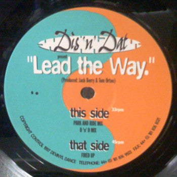 Dis &#39;n&#39; Dat (3) : Lead The Way (12&quot;)