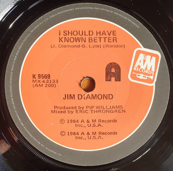 Jim Diamond : I Should Have Known Better (7&quot;, Single)