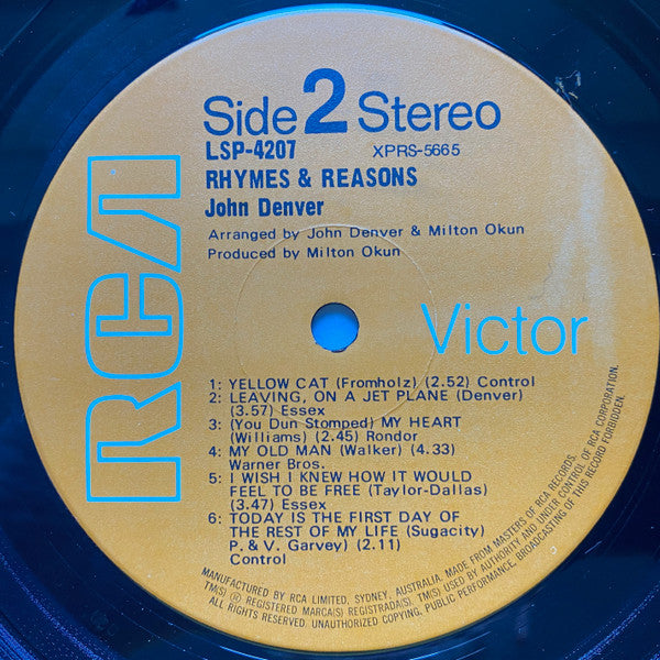 John Denver : Rhymes & Reasons (LP, Album)