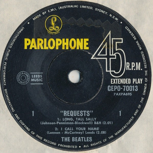 The Beatles : Requests (7", EP)