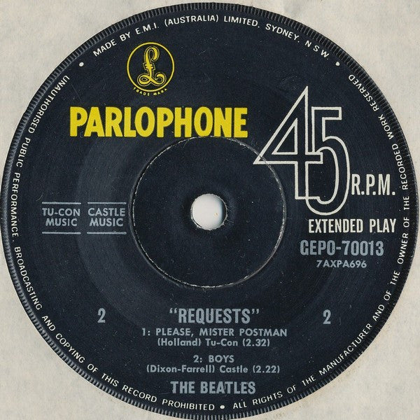 The Beatles : Requests (7", EP)