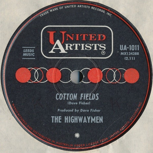 Highwaymen :  The Gypsy Rover / Cotton Fields (7", Single)