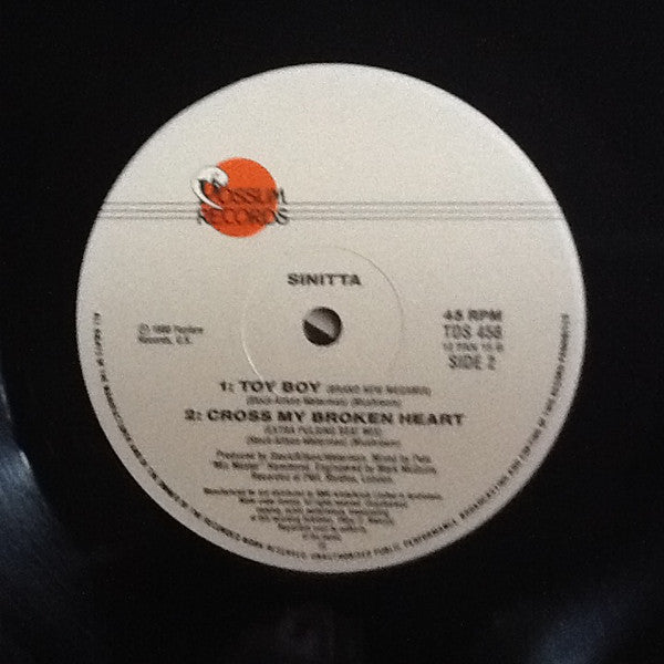 Sinitta : Cross My Broken Heart (12", Ltd)
