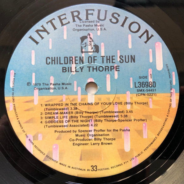 Billy Thorpe : Children Of The Sun (LP, Album)