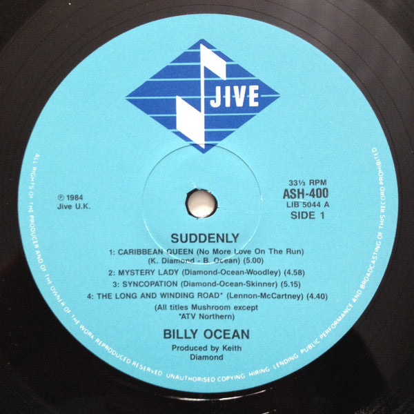 Billy Ocean : Suddenly (LP, Album)