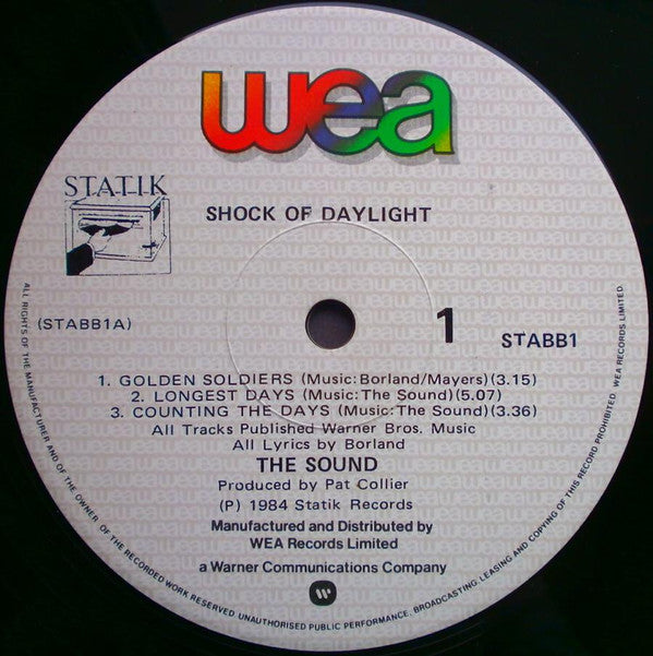 The Sound (2) : Shock Of Daylight (12", MiniAlbum)