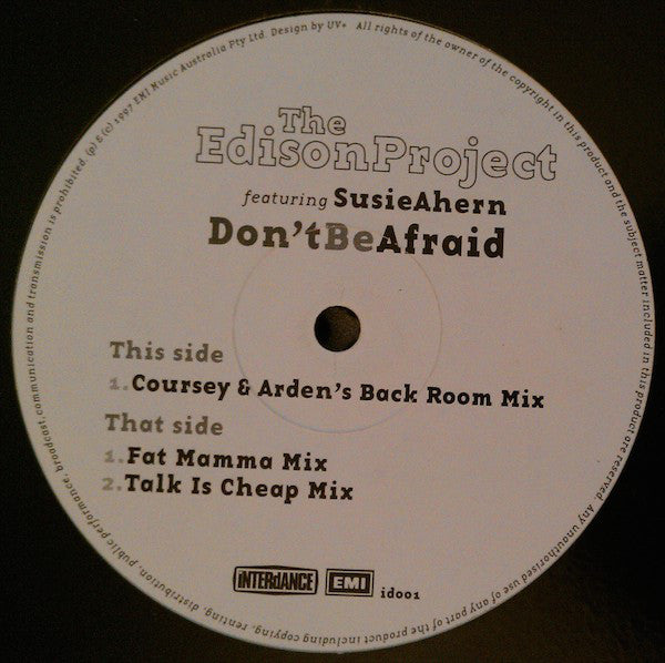 The Edison Project Featuring Susie Ahern : Don&#39;t Be Afraid (12&quot;)