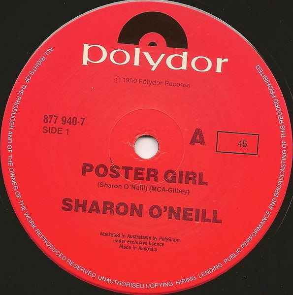 Sharon O'Neill : Poster Girl (7", Single)