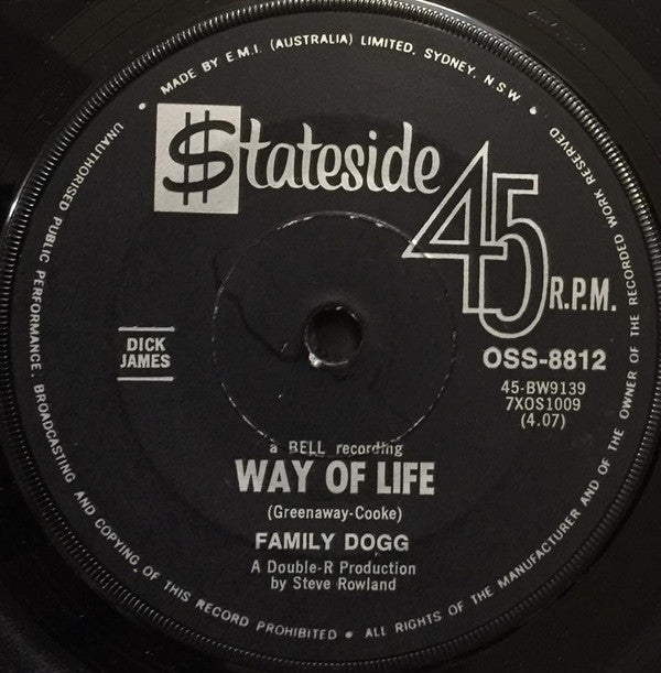 Family Dogg : Way Of Life (7&quot;, Single, Mono)