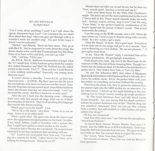 B.G.K. : A Dutch Feast... The Complete Works Of Balthasar Gerards Kommando (CD, Comp)