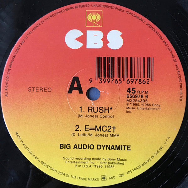 Big Audio Dynamite II : Rush (12", Single)