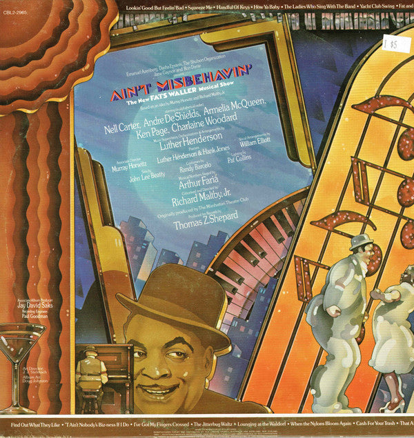 "Ain't Misbehavin'" Original Broadway Cast : Ain't Misbehavin': The New Fats Waller Musical Show - Original Broadway Cast (2xLP, Gat)