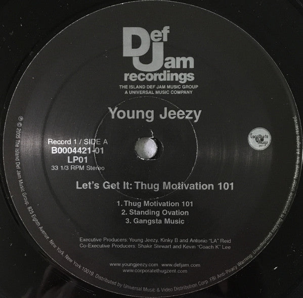 Young Jeezy : Let's Get It: Thug Motivation 101 (3xLP, Album)