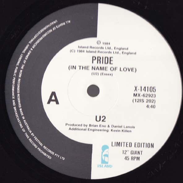 U2 : Pride (In The Name Of Love) (12", Single, Ltd)