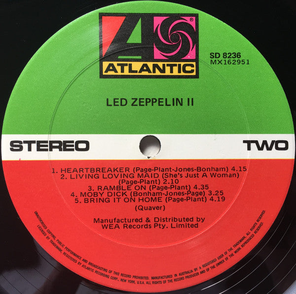 Led Zeppelin : Led Zeppelin II (LP, Album, RE, Gat)