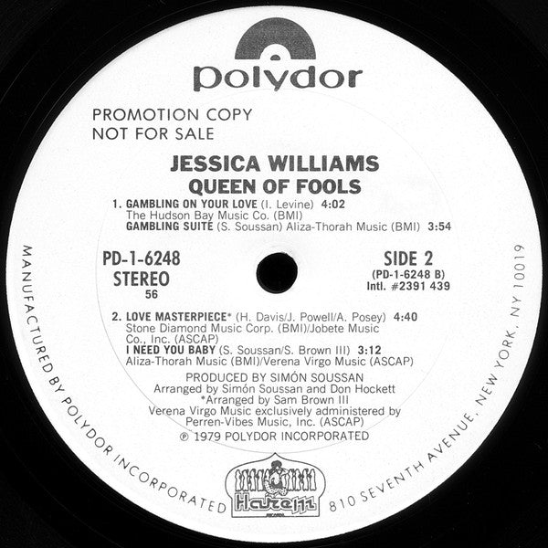 Jessica Williams : Queen Of Fools (LP, Album, Promo, 56)