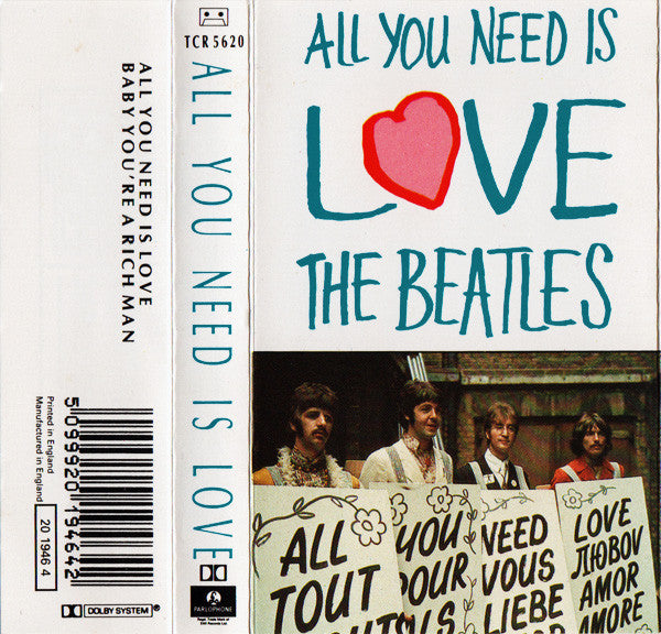 The Beatles : All You Need Is Love (Cass, Single, RE, XDR)