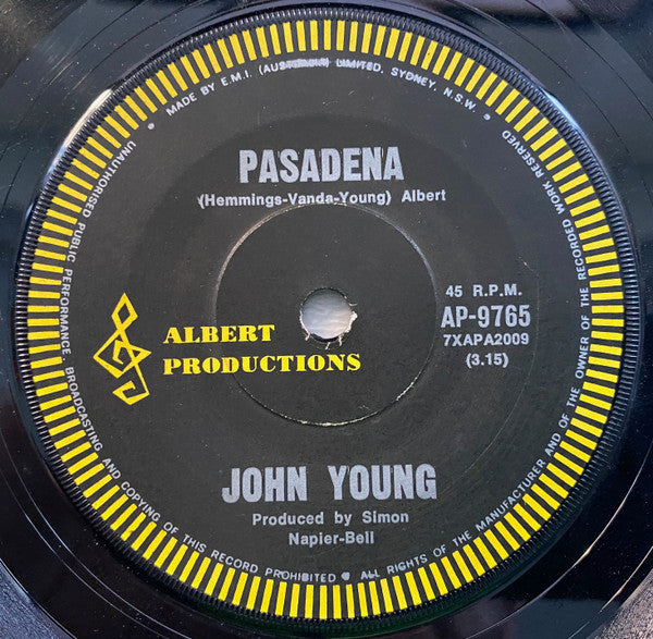 John Paul Young : Pasadena (7")