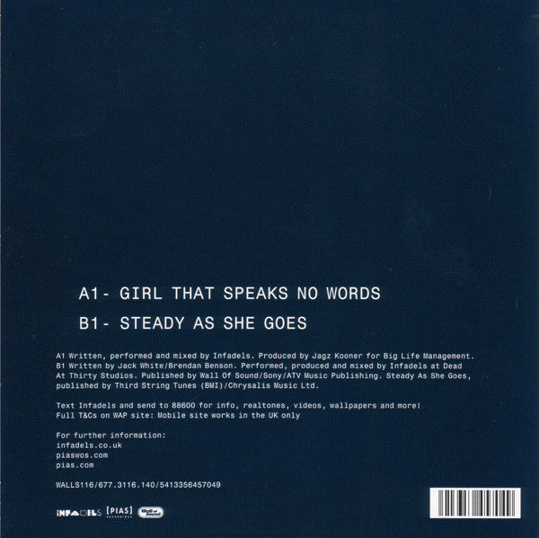 Infadels : Girl That Speaks No Words (7")