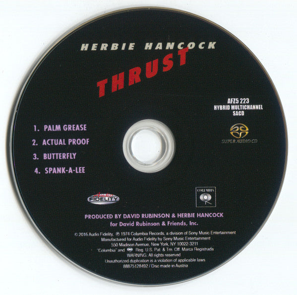 Herbie Hancock : Thrust (SACD, Hybrid, Multichannel, Album, Quad, Ltd, Num,)