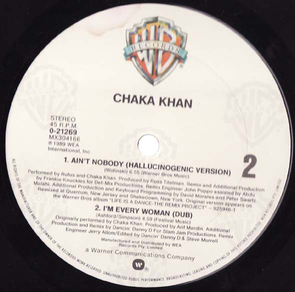 Rufus & Chaka Khan : Ain't Nobody (Remix) (12")