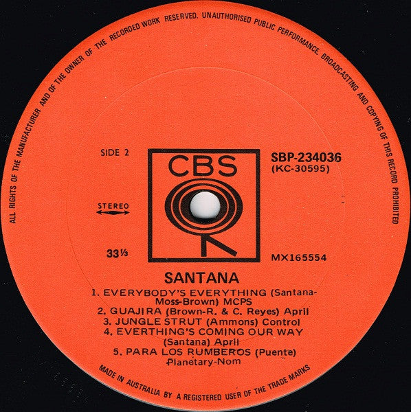 Santana : Santana (LP, Album)