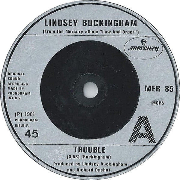 Lindsey Buckingham : Trouble (7", Single)