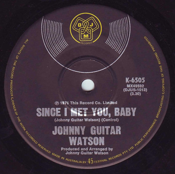 Johnny Guitar Watson : I Need It (7", Single)