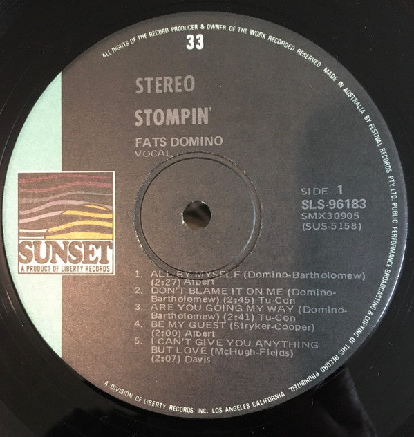 Fats Domino : Stompin' (LP, Comp, RE)