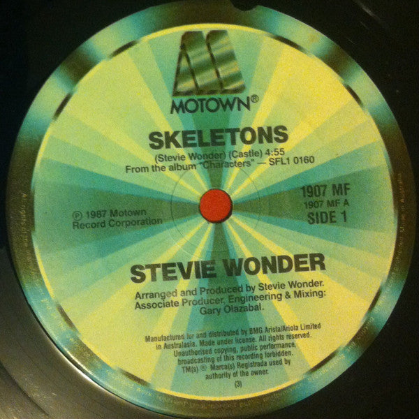 Stevie Wonder : Skeletons (7", Single)