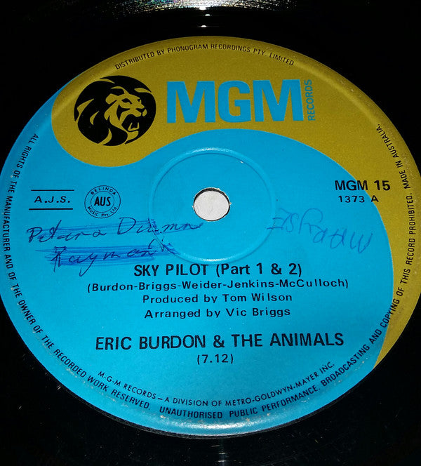 Eric Burdon &amp; The Animals : Sky Pilot (7&quot;, Single)