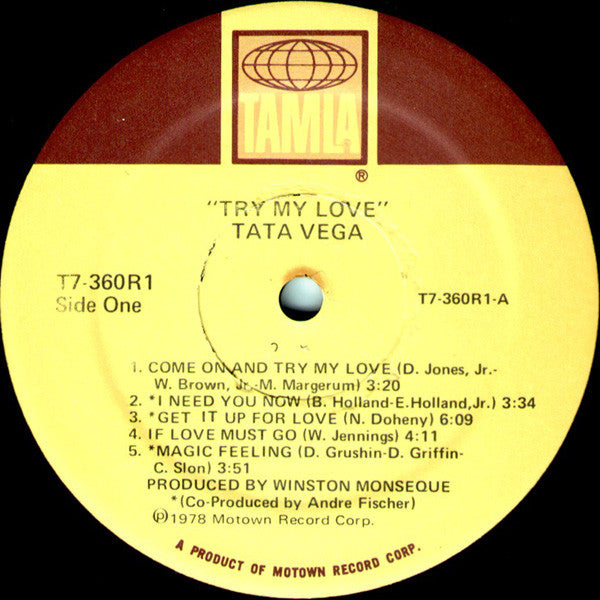 Tata Vega : Try My Love (LP, Album)