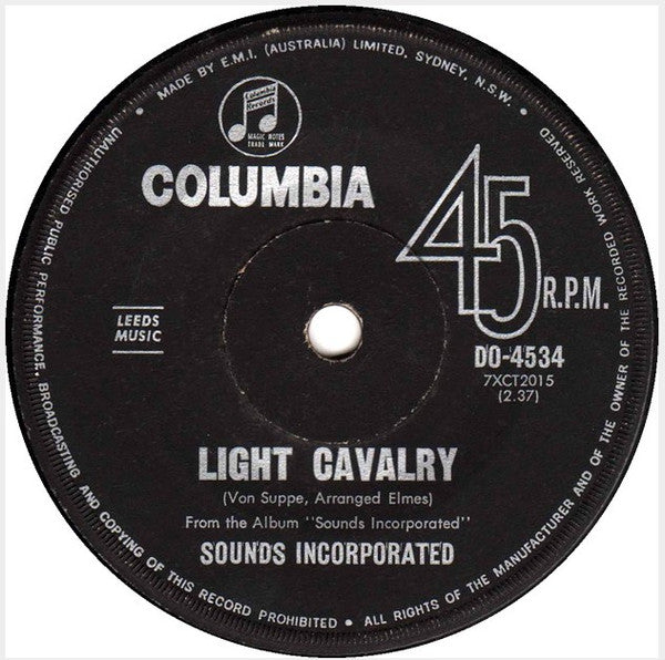 Sounds Incorporated : Light Cavalry (7", Single)