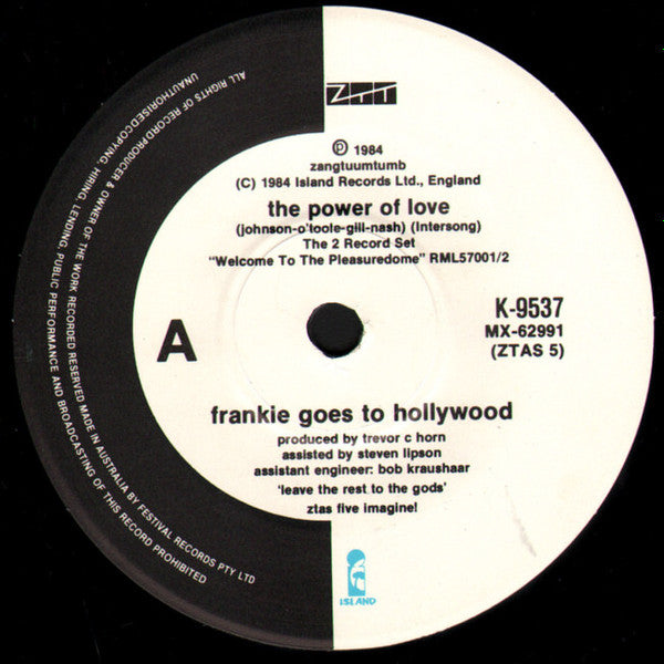 Frankie Goes To Hollywood : The Power Of Love (7", Single, Bla)