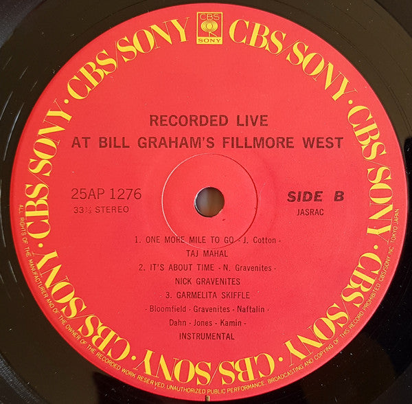 Various : Live At Bill Graham's Fillmore West (LP, Album, RE)