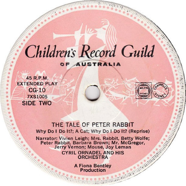 Beatrix Potter : The Tale Of Peter Rabbit (7", EP, Mono, Club, RE)