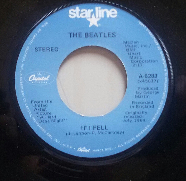 The Beatles : And I Love Her (7", Single, Mono, RE)