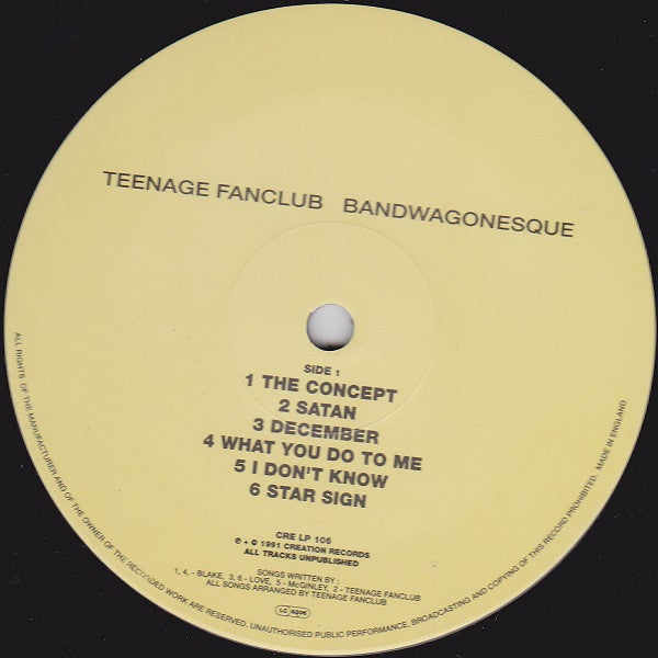 Teenage Fanclub : Bandwagonesque (LP, Album)