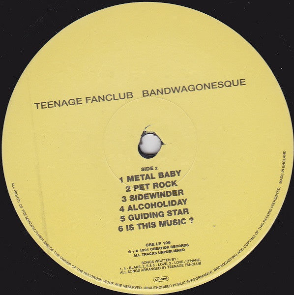 Teenage Fanclub : Bandwagonesque (LP, Album)