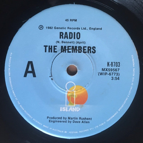 The Members : Radio (7&quot;, Single)